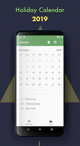 Holiday Calendar - عکس برنامه موبایلی اندروید
