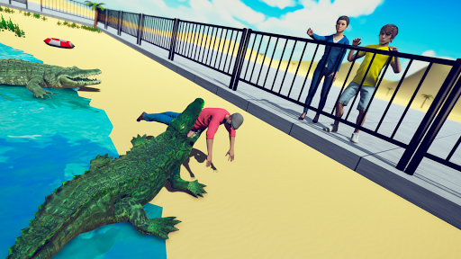 Angry Crocodile Beach Attack Animal Simulator - عکس برنامه موبایلی اندروید