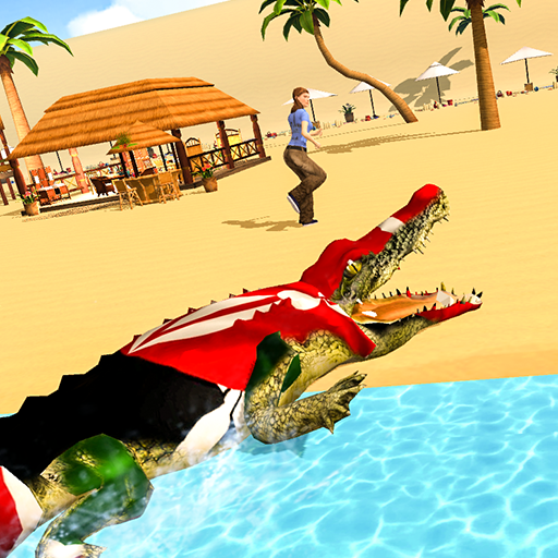 Angry Crocodile Beach Attack Animal Simulator - عکس برنامه موبایلی اندروید