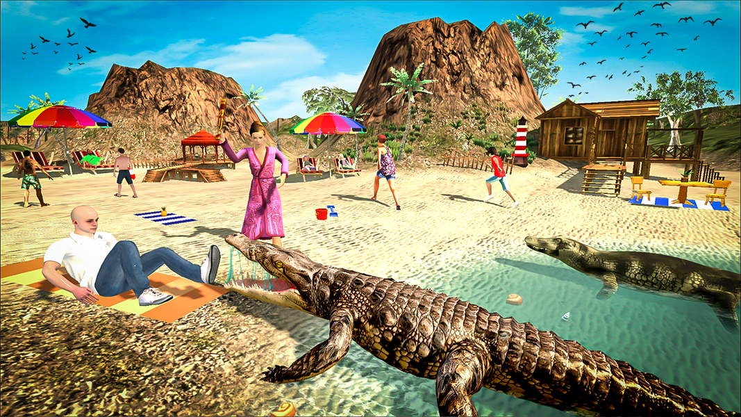 Angry crocodile beach attack - عکس بازی موبایلی اندروید