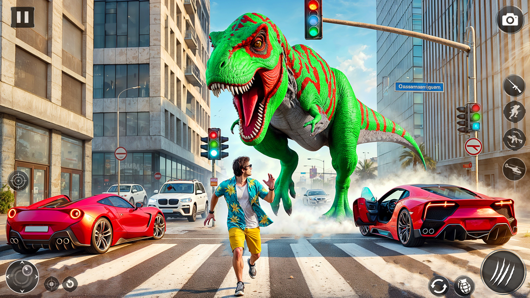 Angry Dinosaur City Attack - عکس بازی موبایلی اندروید