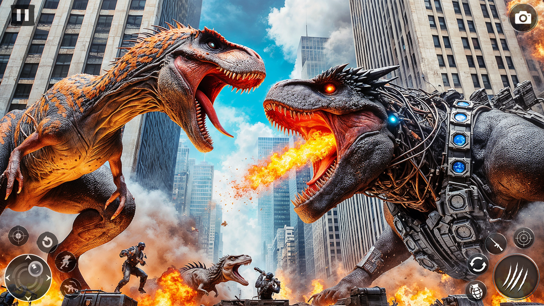 Angry Dinosaur City Attack - عکس بازی موبایلی اندروید