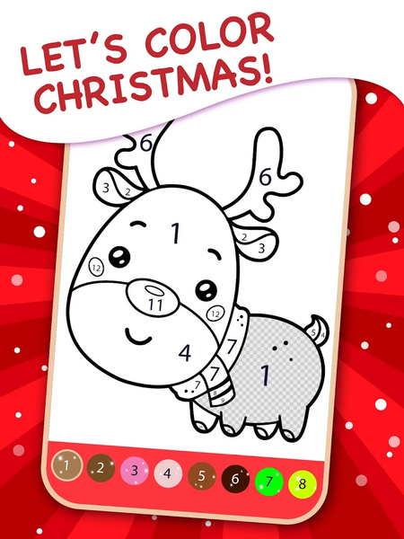Kids Christmas Coloring Book - Gameplay image of android game