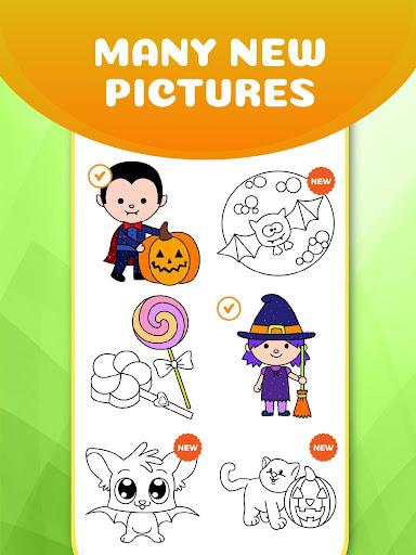 Glittery Halloween Coloring - Image screenshot of android app