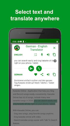 German - English Translator - Image screenshot of android app
