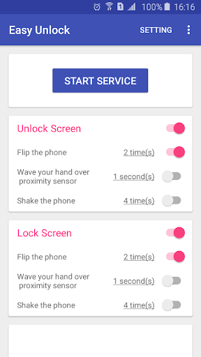 Easy Unlock - Screen on/off - عکس برنامه موبایلی اندروید