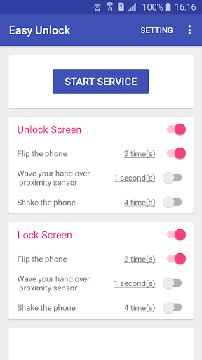 Easy Unlock - Screen on/off - Image screenshot of android app