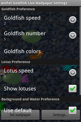 aniPet Goldfish LiveWallpaper - عکس برنامه موبایلی اندروید