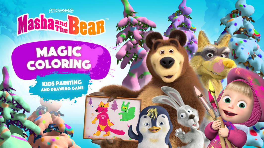 Masha and the Bear Coloring 3D - عکس برنامه موبایلی اندروید