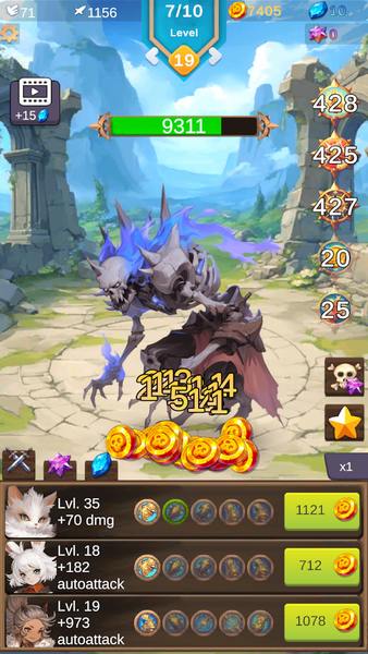 Anima Saga - RPG Clicker - Gameplay image of android game