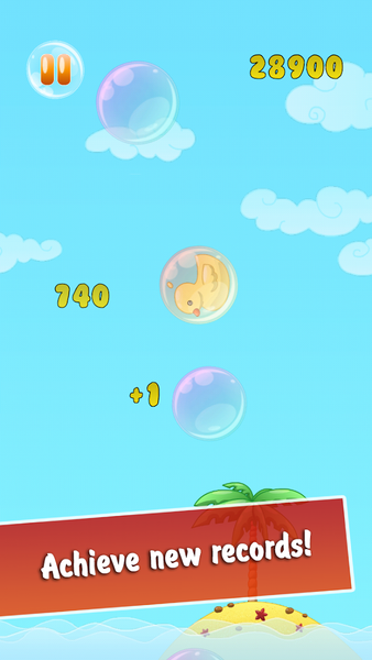 Fun Bubble Jump - Gameplay image of android game