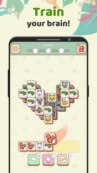 3 Tiles - Match Animal Puzzle - Gameplay image of android game