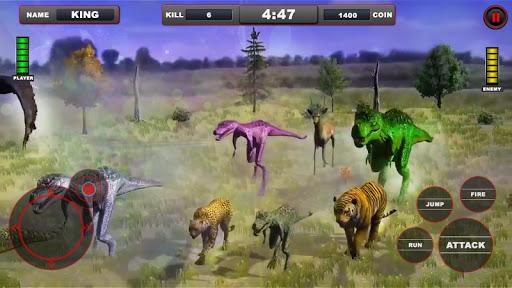 Lion vs Dinosaur Animal Simulator Game - عکس بازی موبایلی اندروید