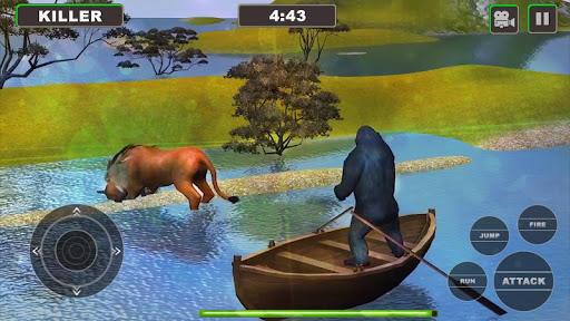 Lion Vs Gorilla : Animal Famil - Gameplay image of android game