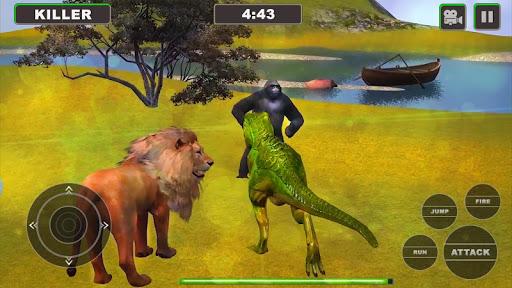 Lion Vs Gorilla : Animal Famil - Gameplay image of android game