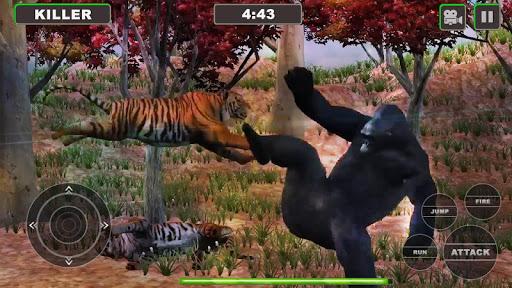 Lion Vs Gorilla : Animal Famil - Gameplay image of android game