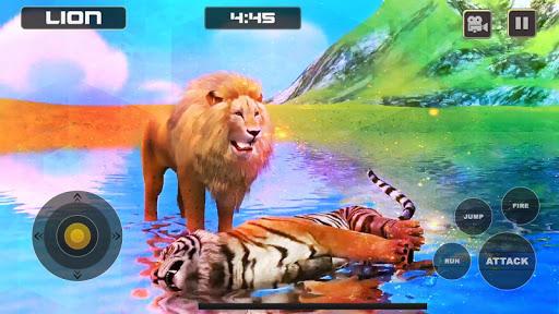 Lion Vs Tiger Wild Animal Simulator Game - Image screenshot of android app