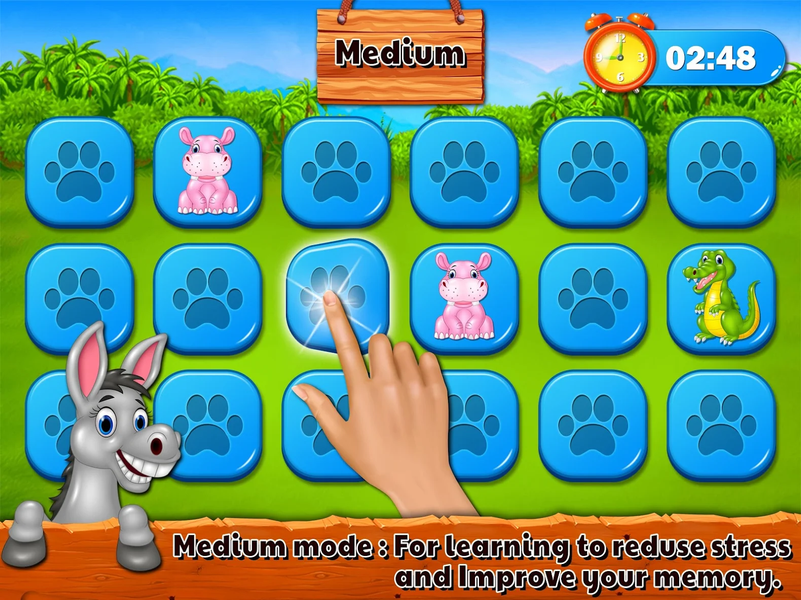 Animal Memory Match - Gameplay image of android game