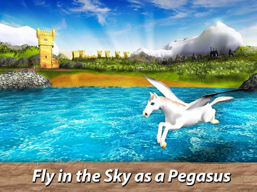 🦄🌈❤️ Pegasus Simulator: Flying 🐎 Horse Survival - Gameplay image of android game