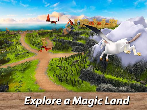 🦄🌈❤️ Pegasus Simulator: Flying 🐎 Horse Survival - Gameplay image of android game