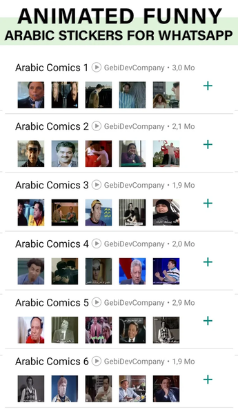 Animated funny Arabic stickers - عکس برنامه موبایلی اندروید