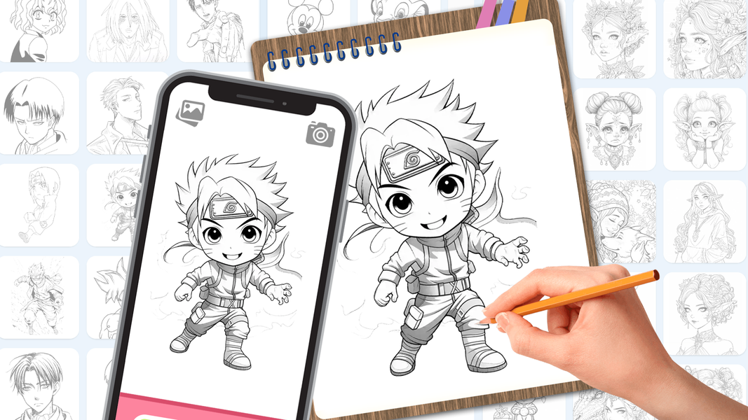 Anime Drawing: Anime AR Draw - عکس برنامه موبایلی اندروید
