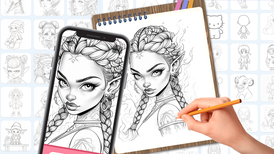 Anime Drawing: Anime AR Draw - عکس برنامه موبایلی اندروید