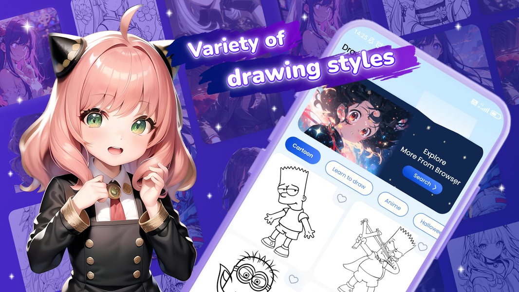 Draw Anime: Paint & Sketch App - Image screenshot of android app