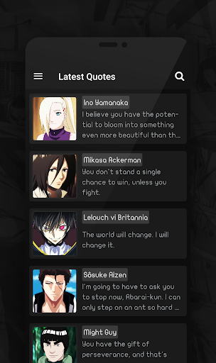 Anime Quotes - Image screenshot of android app