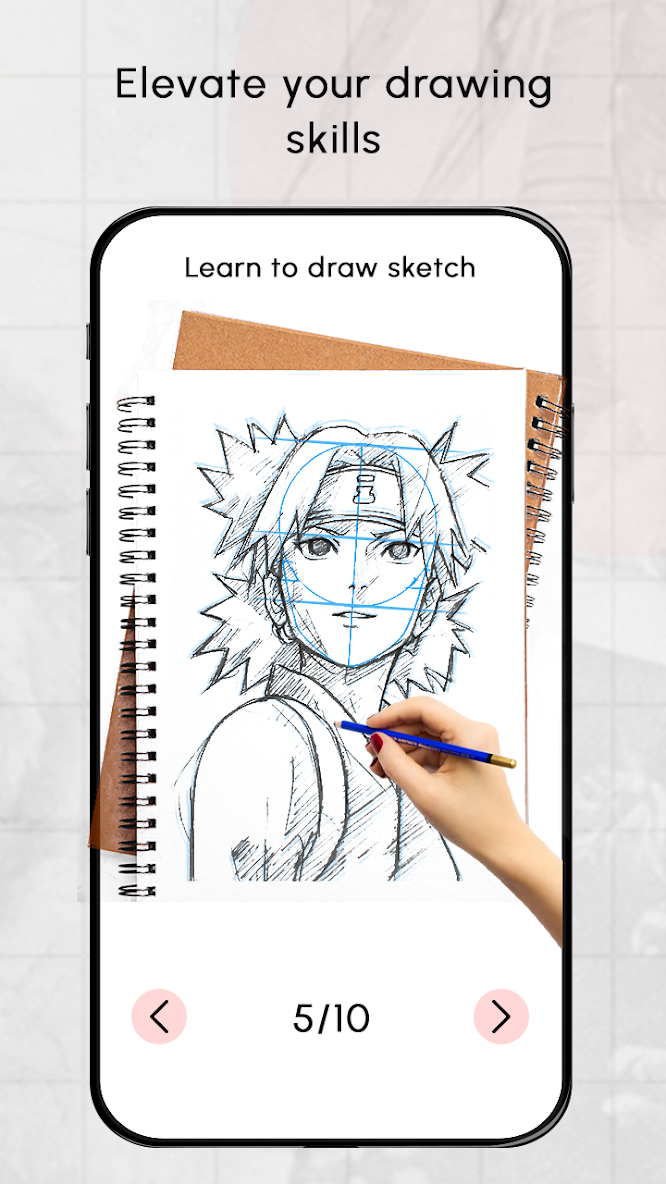 برنامه Learn to Draw Anime Sketch Art دانلود بازار