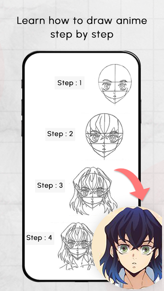 Learn to Draw Anime Sketch Art - Image screenshot of android app