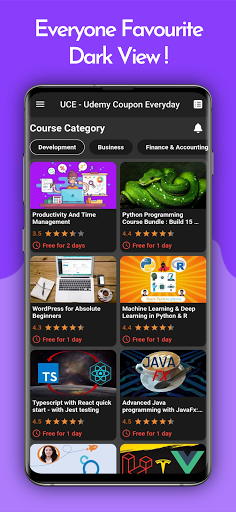 UCE: Udemy Coupon Everyday - عکس برنامه موبایلی اندروید