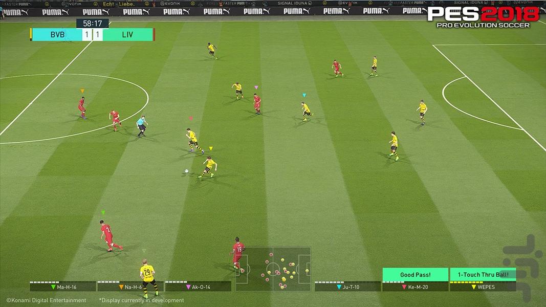 فوتبال pes2018 اچ دی - عکس بازی موبایلی اندروید