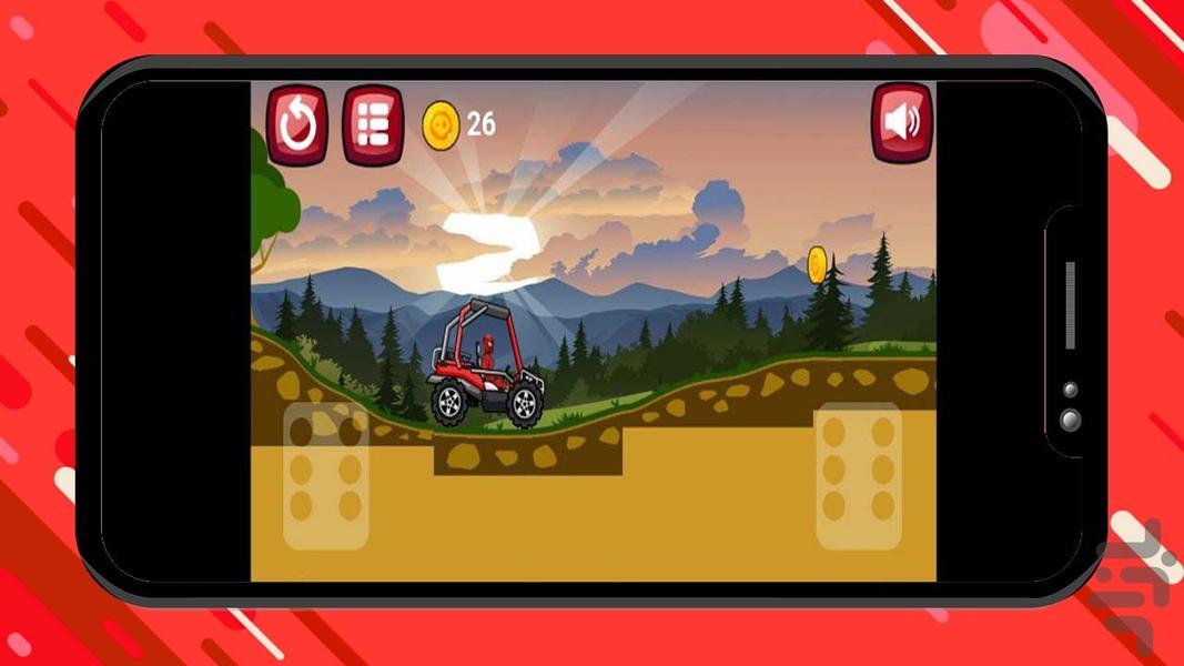 ماشین سواری مرد عنکبوتی - Gameplay image of android game