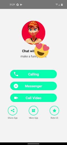 fake Call from princess anna Chat and video call - عکس بازی موبایلی اندروید