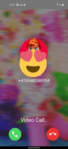 fake Call from princess anna Chat and video call - عکس بازی موبایلی اندروید
