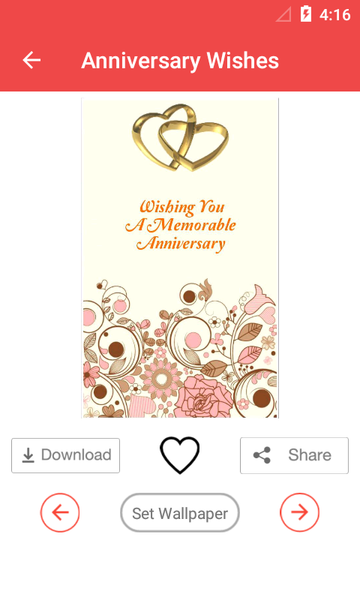 Anniversary Wishes - عکس برنامه موبایلی اندروید