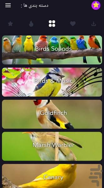 صدای پرندگان🔥 - عکس برنامه موبایلی اندروید
