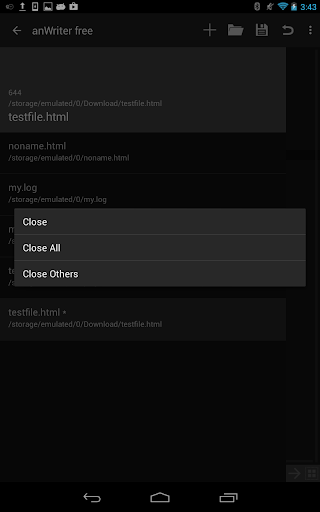 anWriter HTML editor - Image screenshot of android app