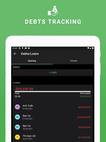 Money Tracker & Budget Planner - عکس برنامه موبایلی اندروید