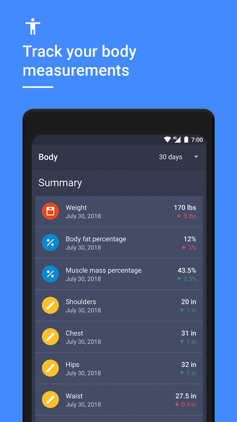 Gym Day: Workout Planner & Log - عکس برنامه موبایلی اندروید