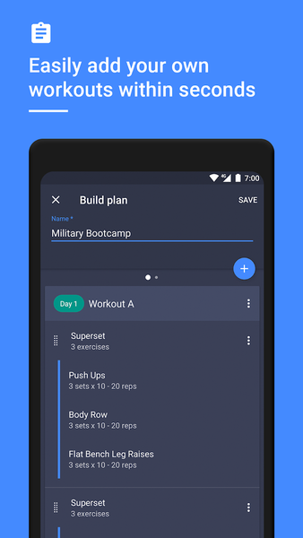 Gym Day: Workout Planner & Log - عکس برنامه موبایلی اندروید