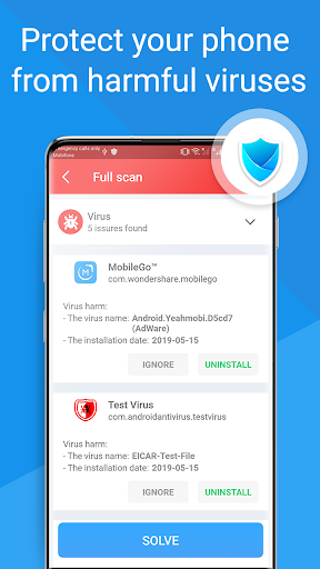 Antivirus  - آنتی ویروس،‌ قفل برنامه و خنک کننده‌ی گوشی - Image screenshot of android app