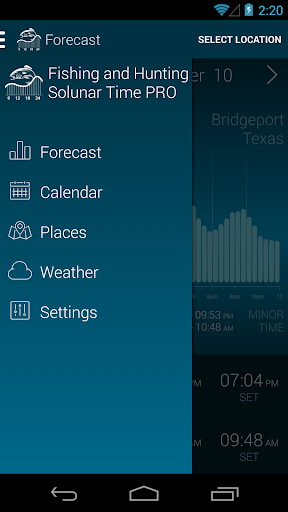 Fishing & Hunting Solunar Time - Image screenshot of android app