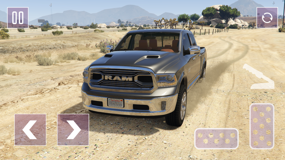 Drive Dodge Ram: Off-Road Race - Gameplay image of android game