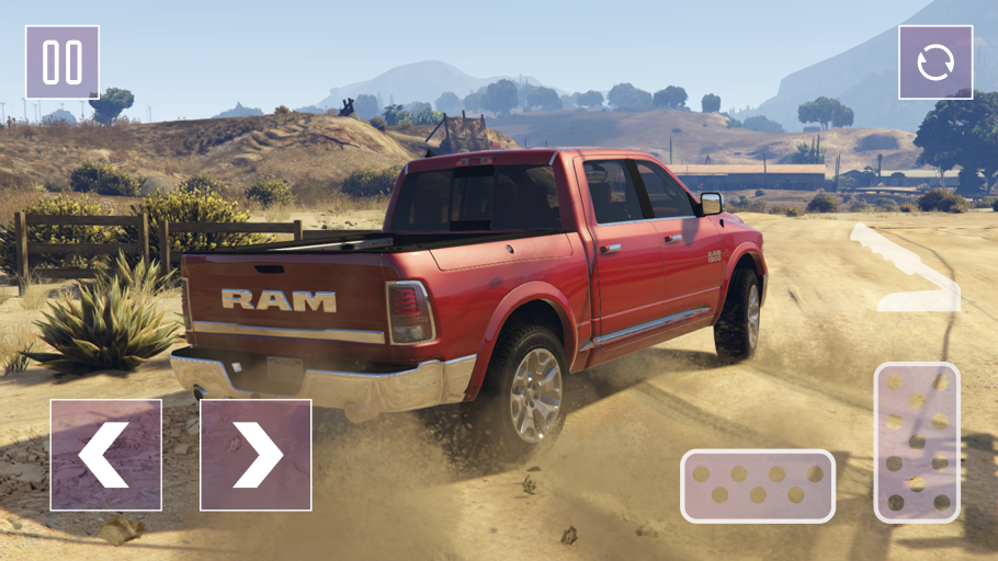 Drive Dodge Ram: Off-Road Race - Gameplay image of android game