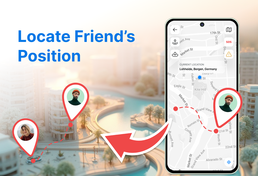 GPS Location Tracker for Phone - عکس برنامه موبایلی اندروید