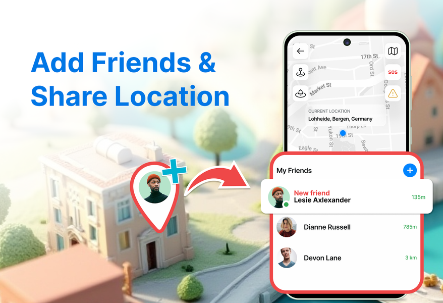 GPS Location Tracker for Phone - عکس برنامه موبایلی اندروید