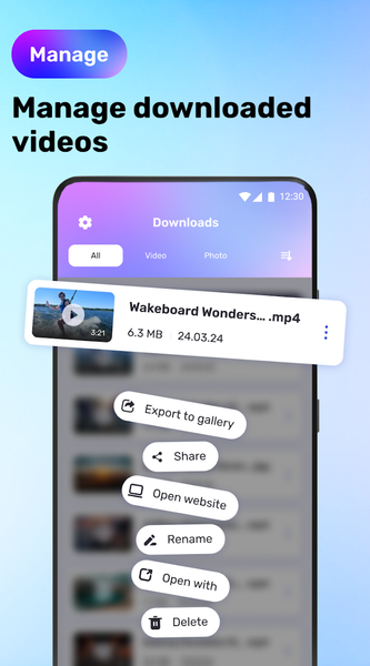 Video Downloader & Video Saver - عکس برنامه موبایلی اندروید