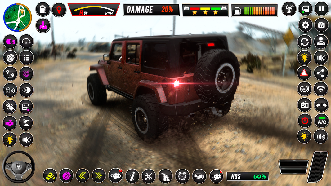 Offroad Jeep Driving Simulator - Gameplay image of android game